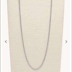 Fossil silver tone stainless steel chain necklace